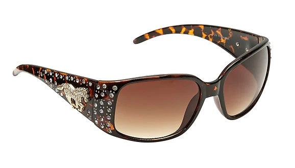 AWST Int'l Galloping Horse Sunglasses- Embelished with Rhinestones