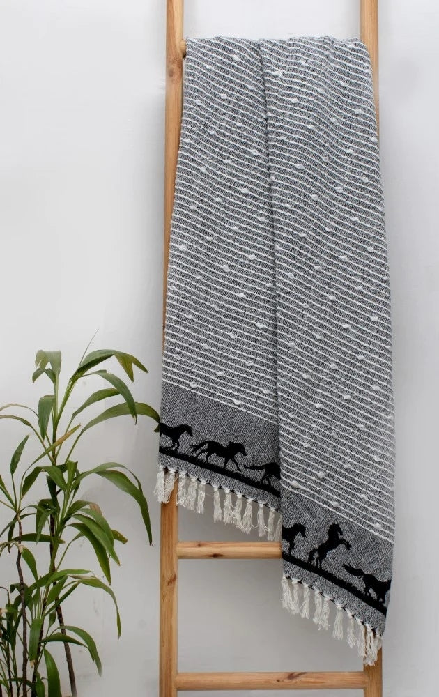 AWST Int'l Horses Cotton Throw