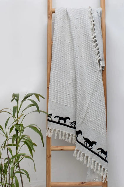 AWST Int'l Horses Cotton Throw