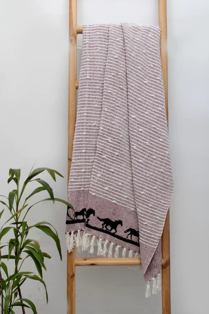 AWST Int'l Horses Cotton Throw