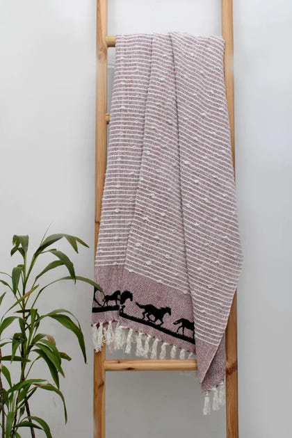 AWST Int'l Horses Cotton Throw