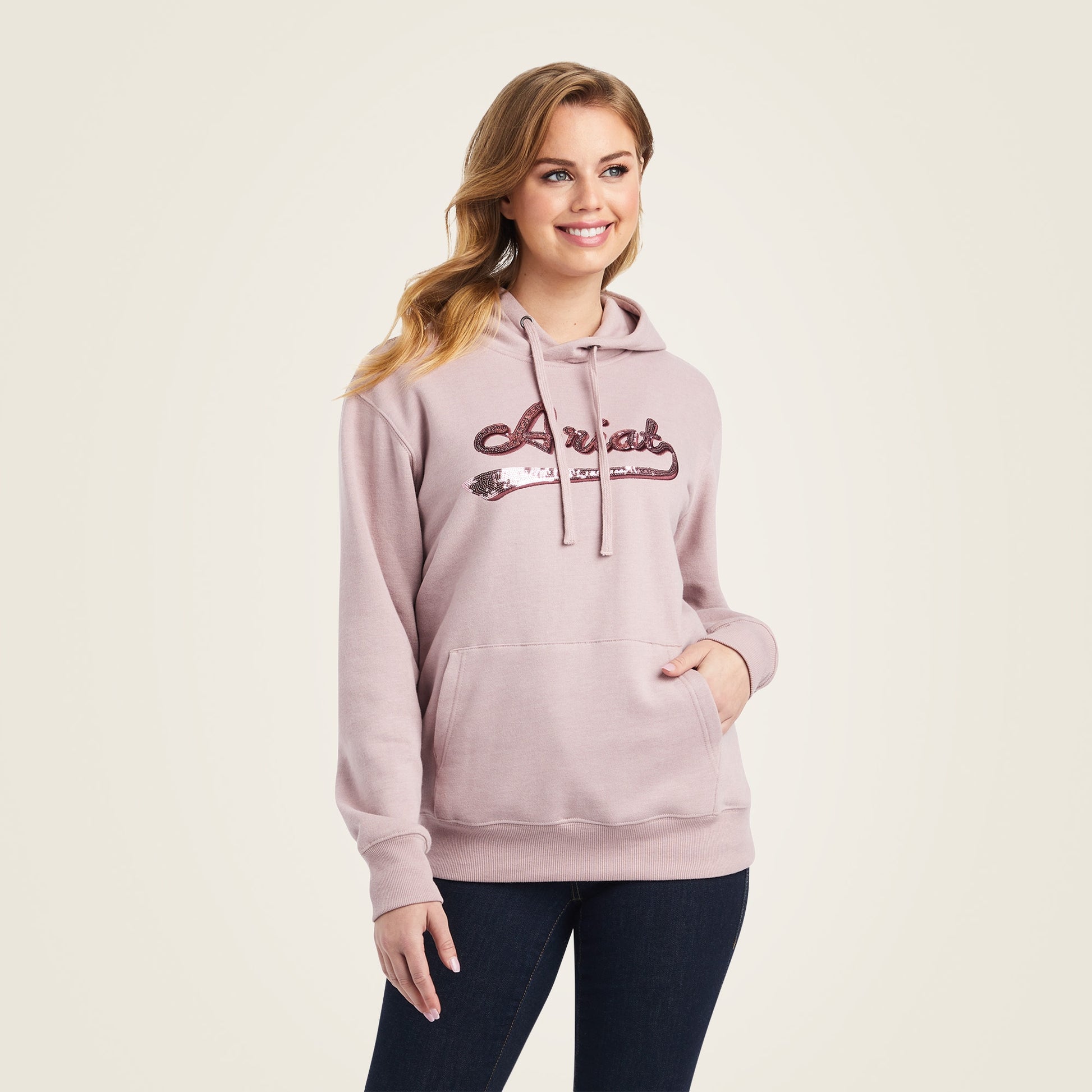 Ariat Ladies REAL Sequin Logo Hoodie