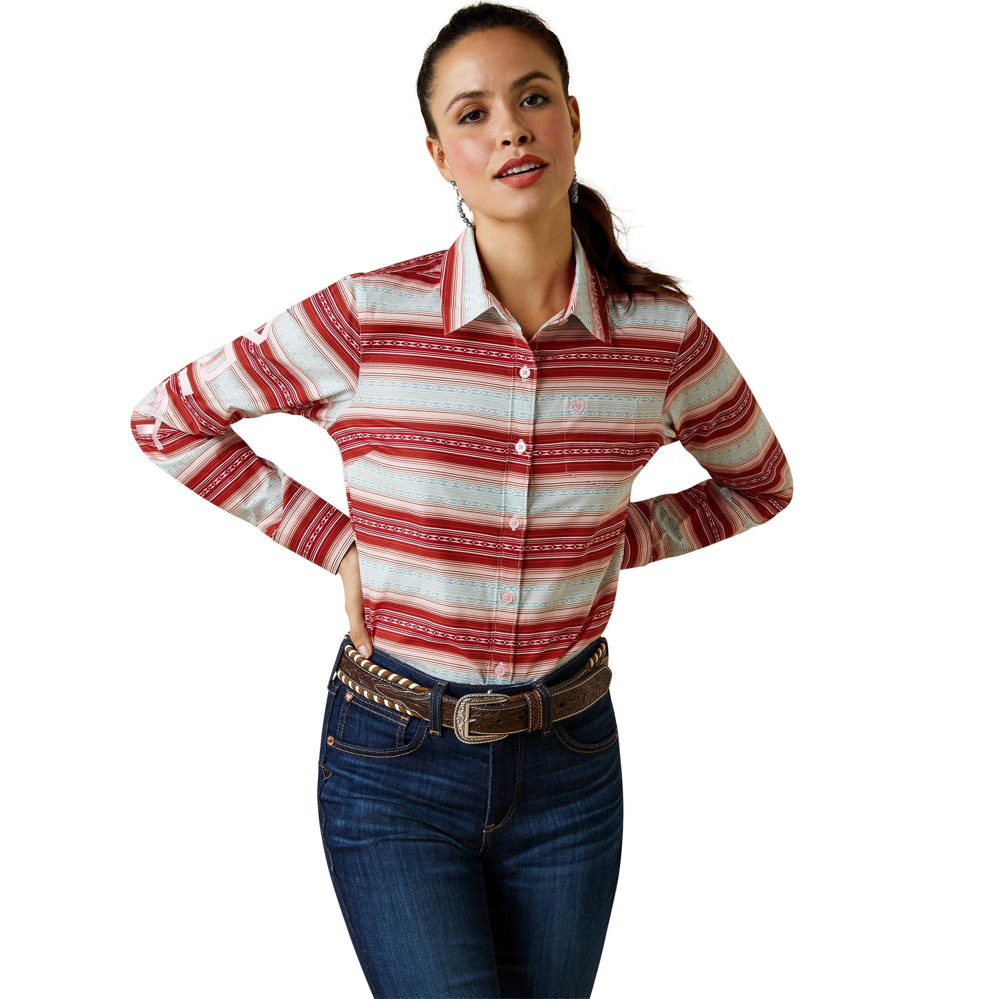 Ariat Ladies Wrinkle Resist Team Kirby Stretch Shirt