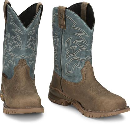 Tony Lama Mens Roustabout 11" Steel Toe Waterproof Work Boots