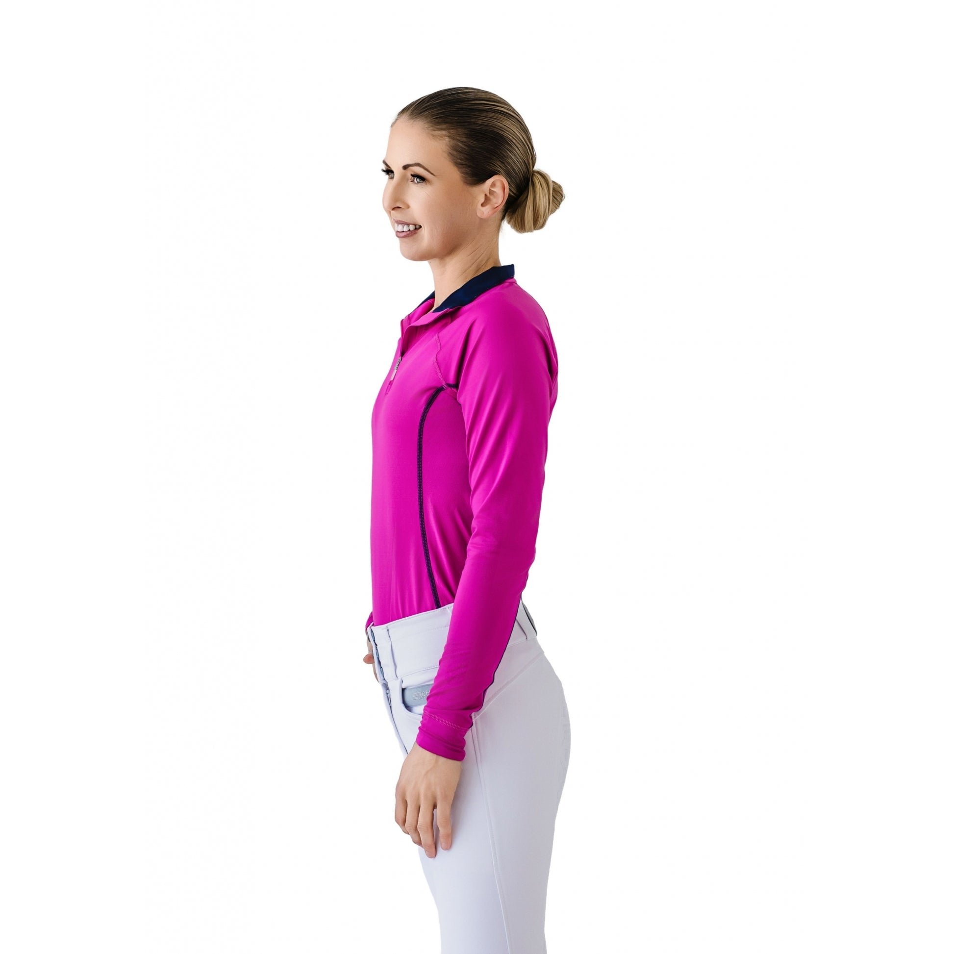 Romfh Ladies Core Quarter Zip Long Sleeve Solid Sun Shirt