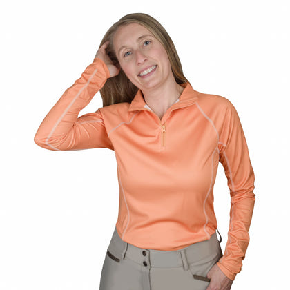 Ovation Ladies Quarter Zip Long Sleeve Sun Shirt