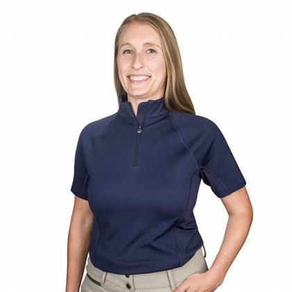 Ovation Ladies Quarter Zip Short Sleeve Sun Shirt