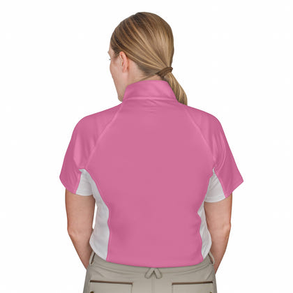 Ovation Ladies Quarter Zip Short Sleeve Sun Shirt