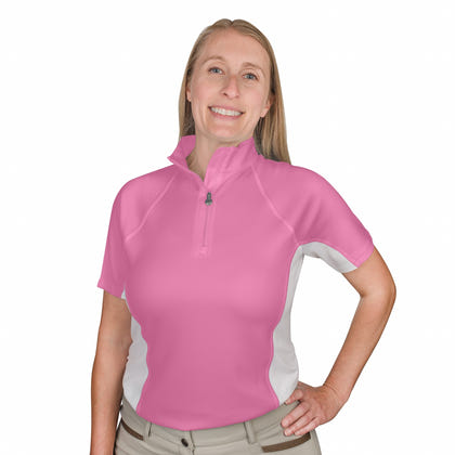 Ovation Ladies Quarter Zip Short Sleeve Sun Shirt