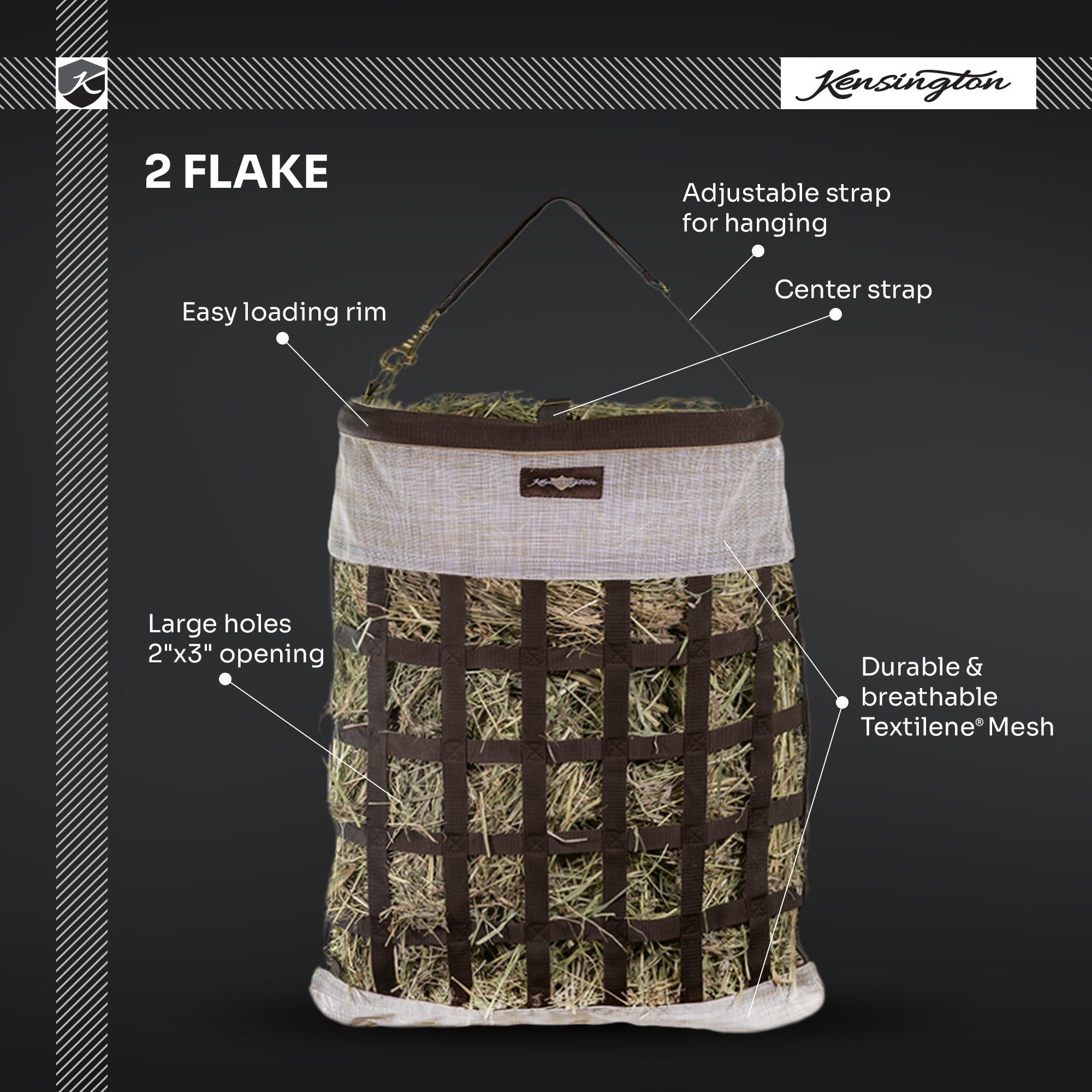 Kensington Hay Bag with Rim 2 Flake