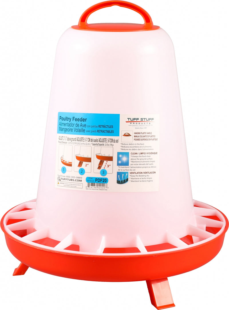 Tuff Stuff Poultry Feeder With Folding Legs