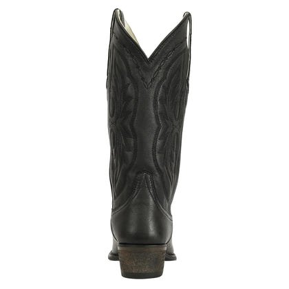 TuffRider Ladies Cowtown Mid Height Embroidered Leather Snip Toe Western Boots