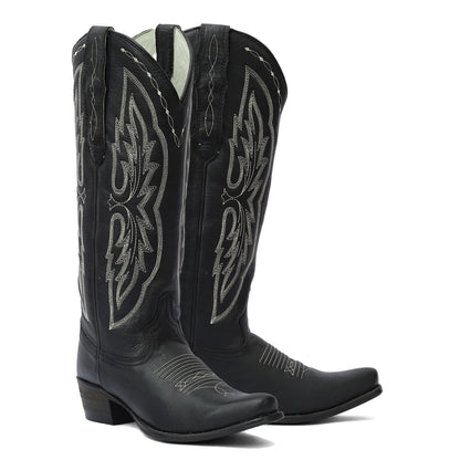 TuffRider Ladies Cody Embroidered Leather Snip Toe Western Boots