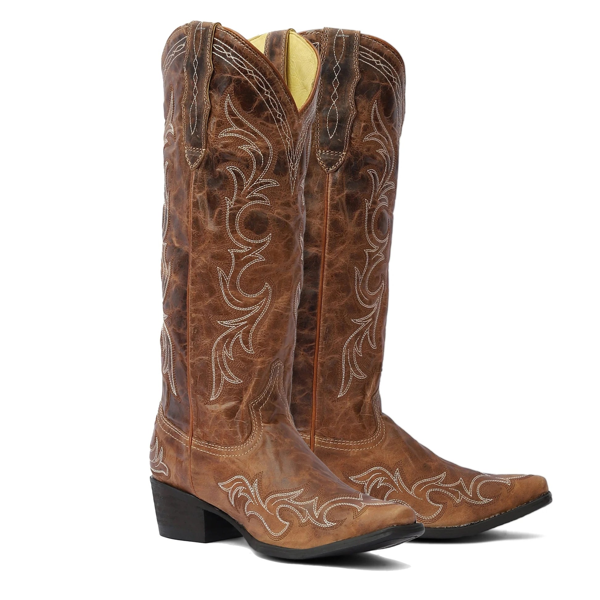 TuffRider Ladies Cody Embroidered Leather Snip Toe Western Boots