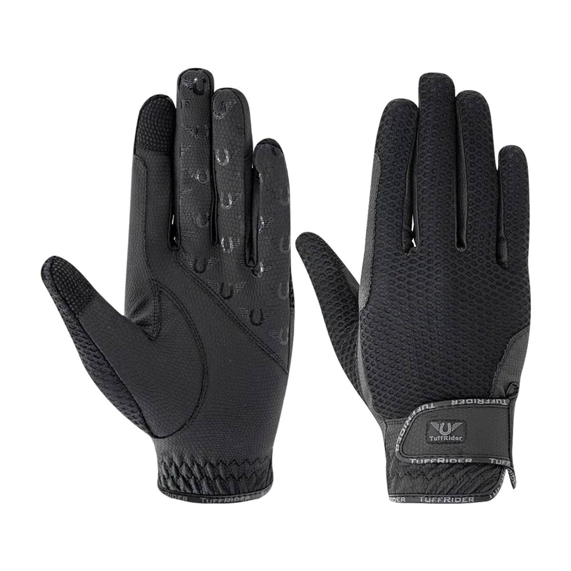 TuffRider Ladies Cool Breeze Summer Riding Gloves with Honeycomb Mesh