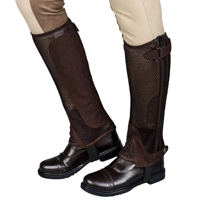 TuffRider Ladies Double Up Air Mesh Half Chap and Glove Set