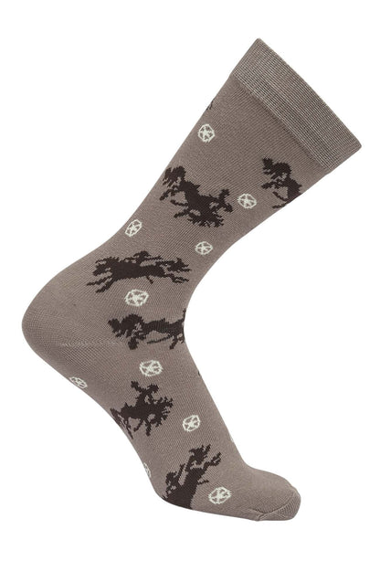 AWST Int'l Lila Bucking Horses Socks
