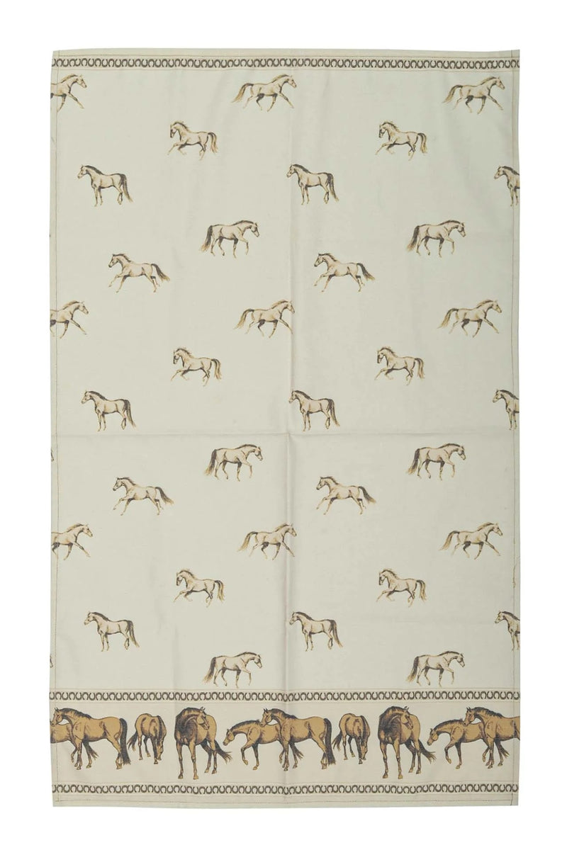 AWST Int'l Lila Horses on the Border Kitchen Towel