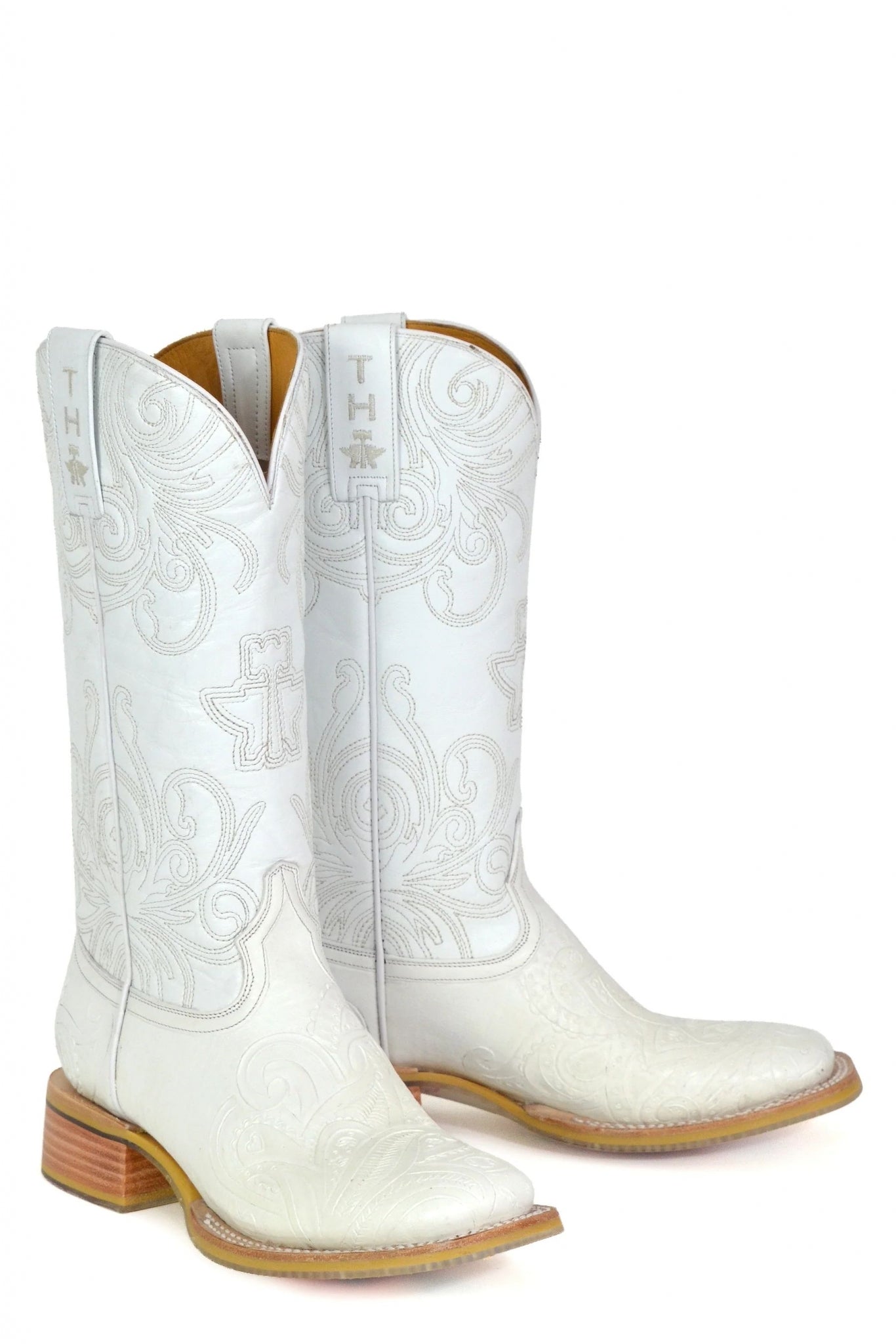 Tin Haul Ladies White Wedding Boots