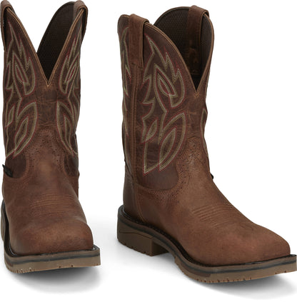 Justin Mens Wolfe 11" Waterproof Nano Comp Toe Boots