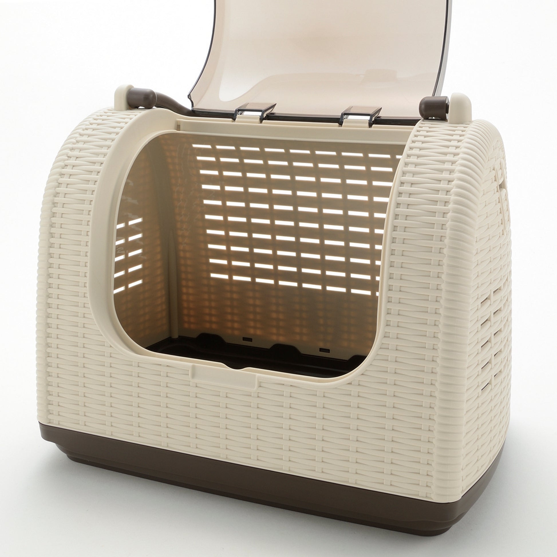 Richell Faux Wicker Pet Carrier