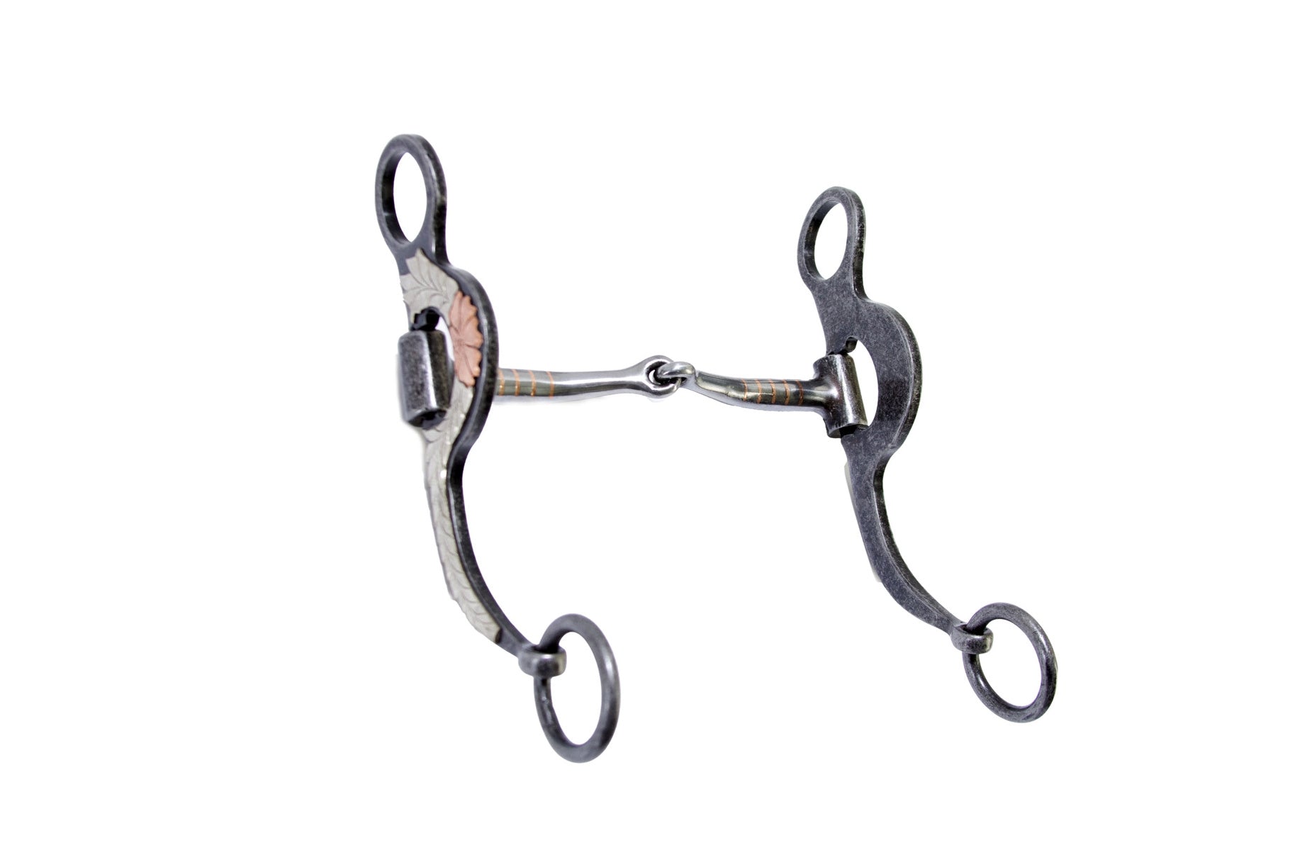 Aged Flying Clover Snaffle Mouth Bit