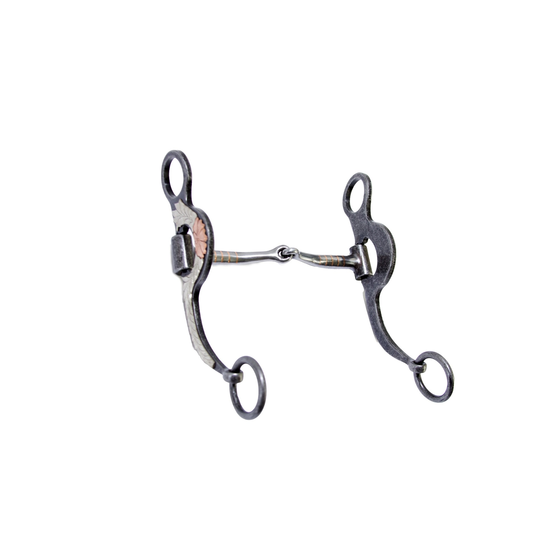 Aged Flying Clover Snaffle Mouth Bit