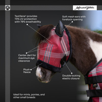 Kensington Miniature Signature Fly Mask with Plush Fl