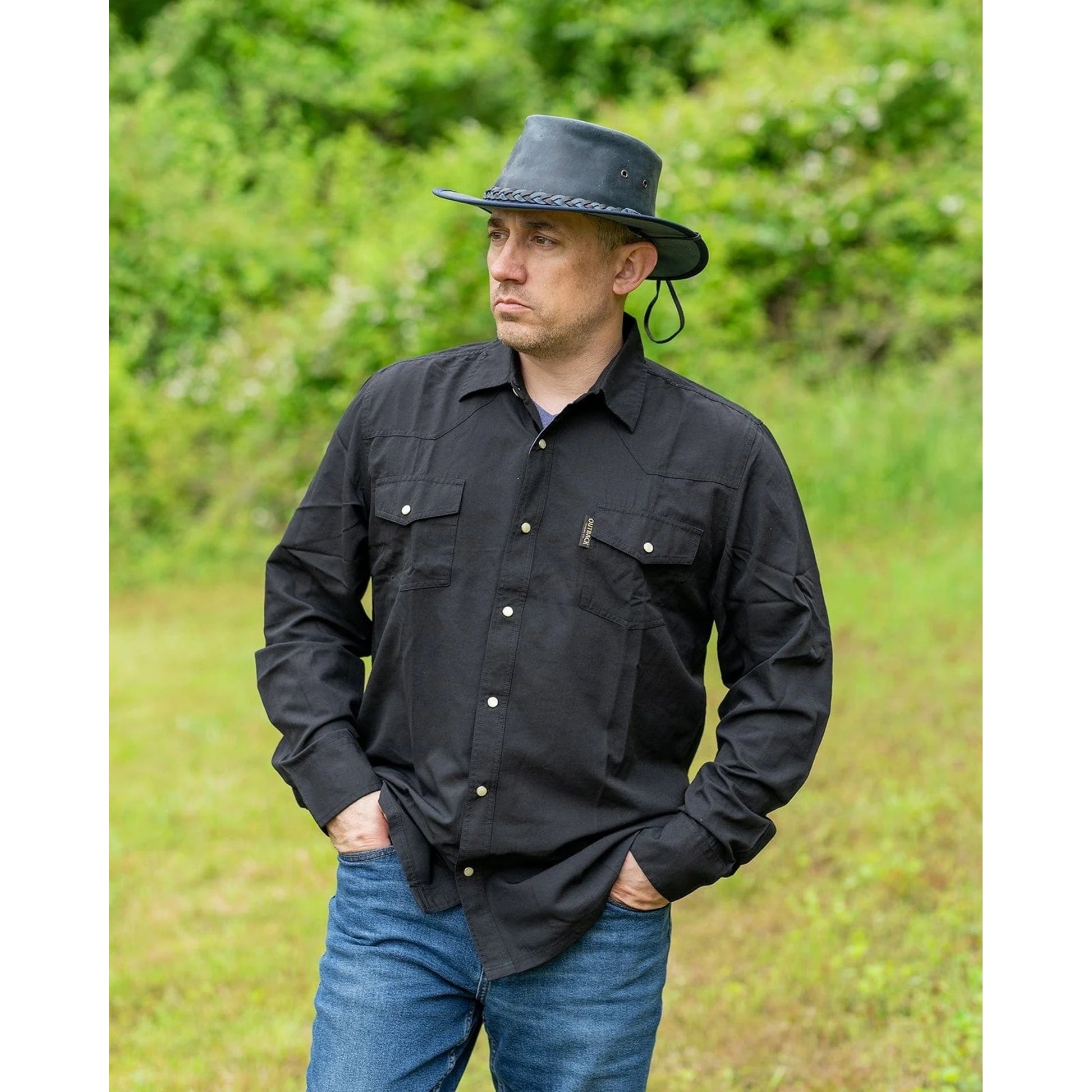 Outback Trading Mens Moab Western Snap Bamboo Shirt