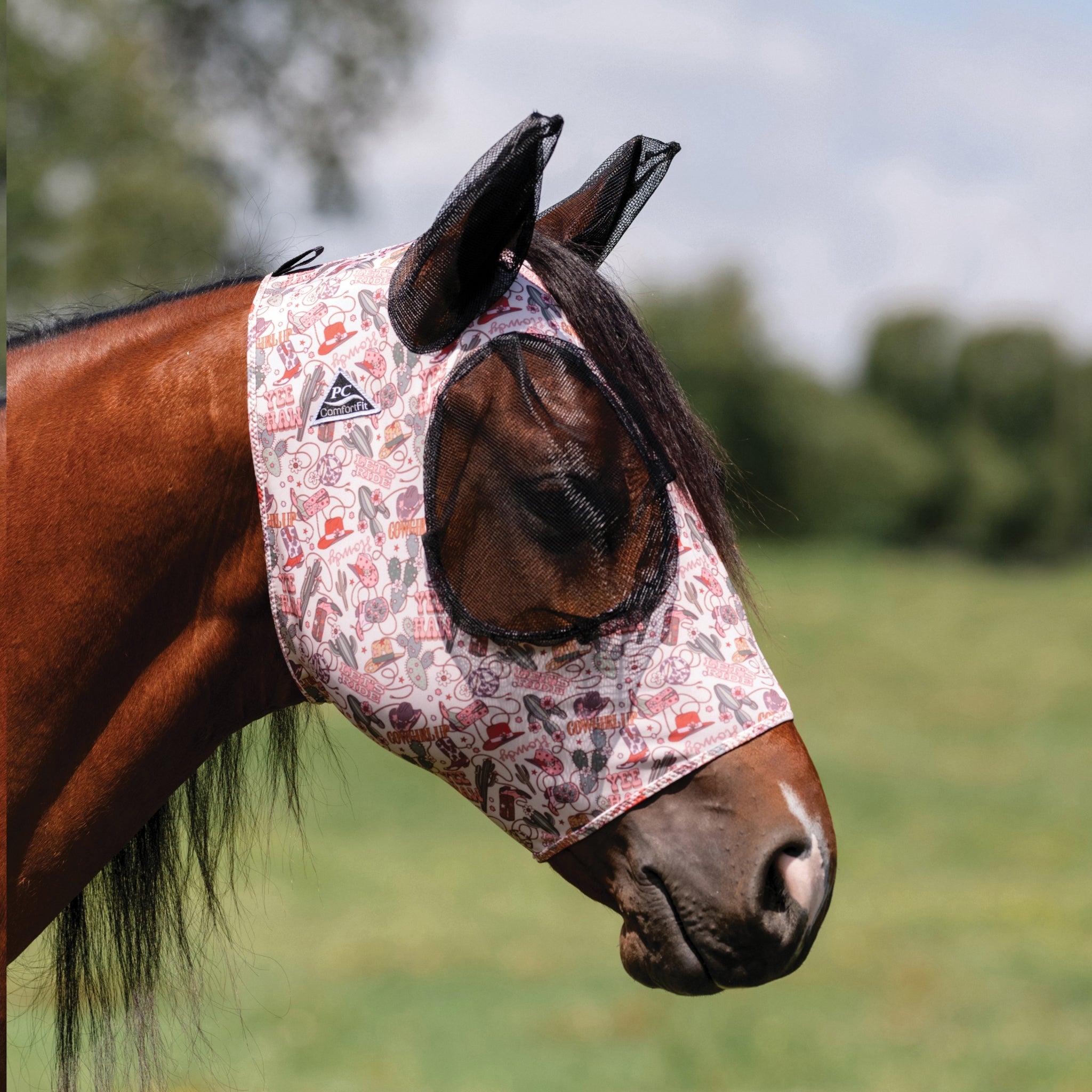 Professionals Choice Comfort Fit Lycra Fly Mask Po
