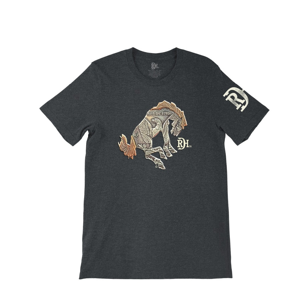 Red Dirt Hat Co Bad Bronc Bucking Bronc T-Shirt