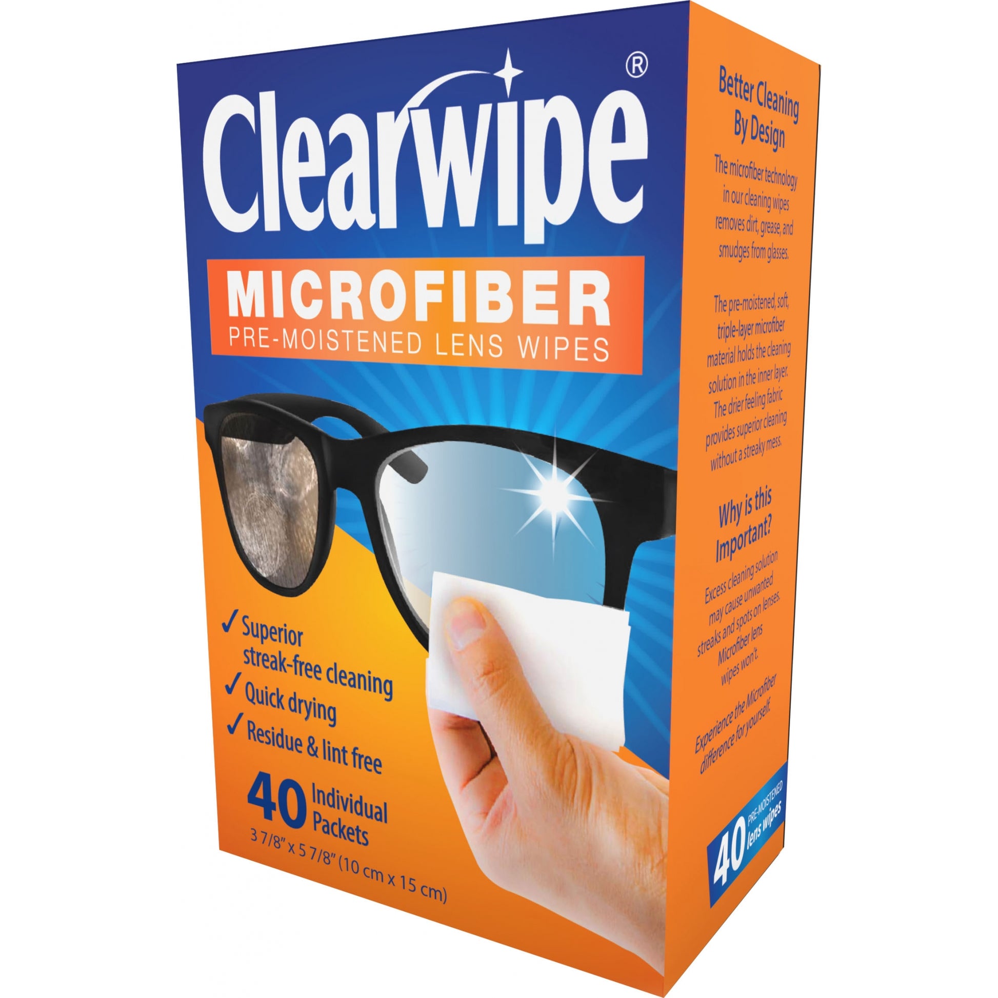 Clearwipe Microfiber Pre-Moistened Lens Wipes