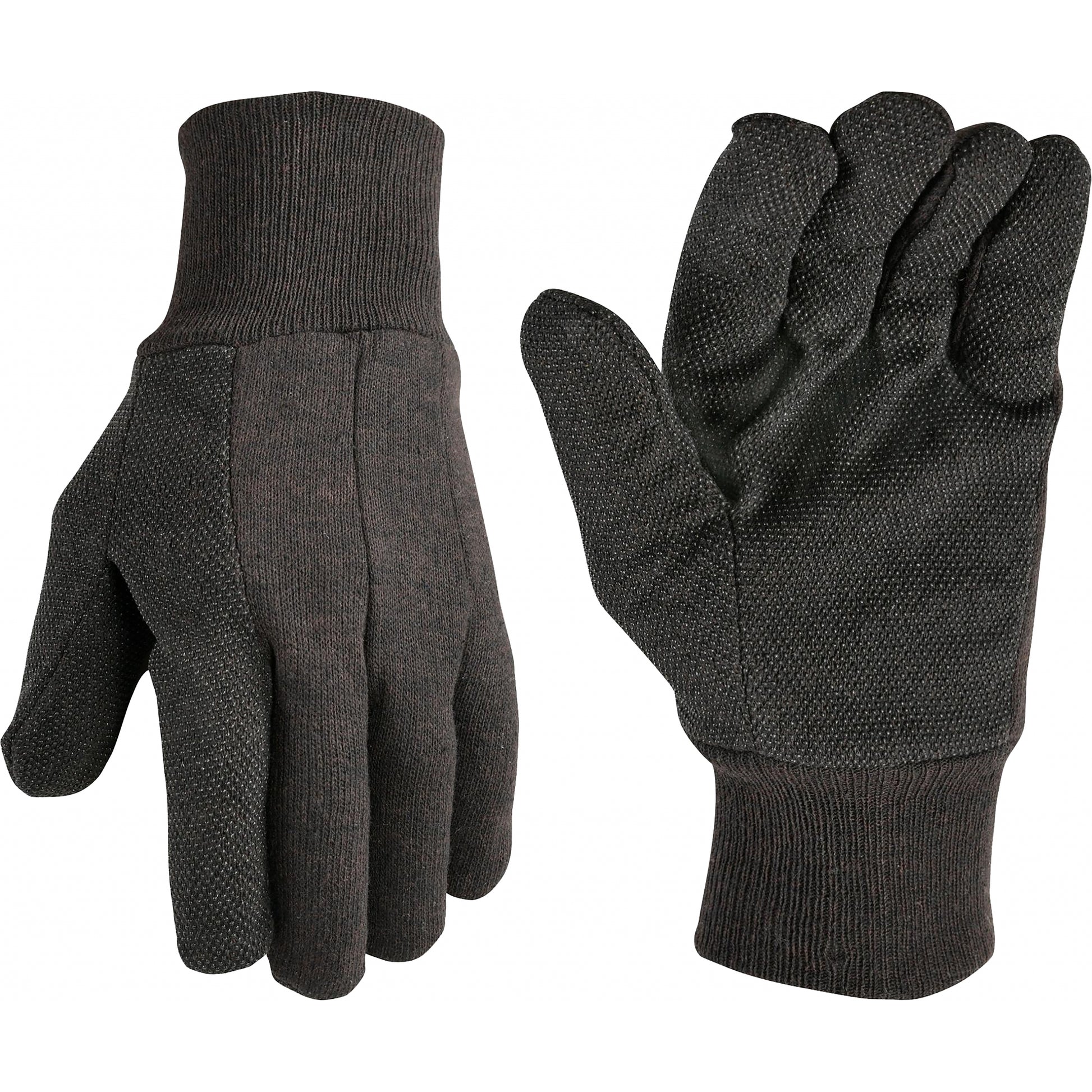 Wells Lamont Mens Rubber Grip Jersey Basic Work Gloves