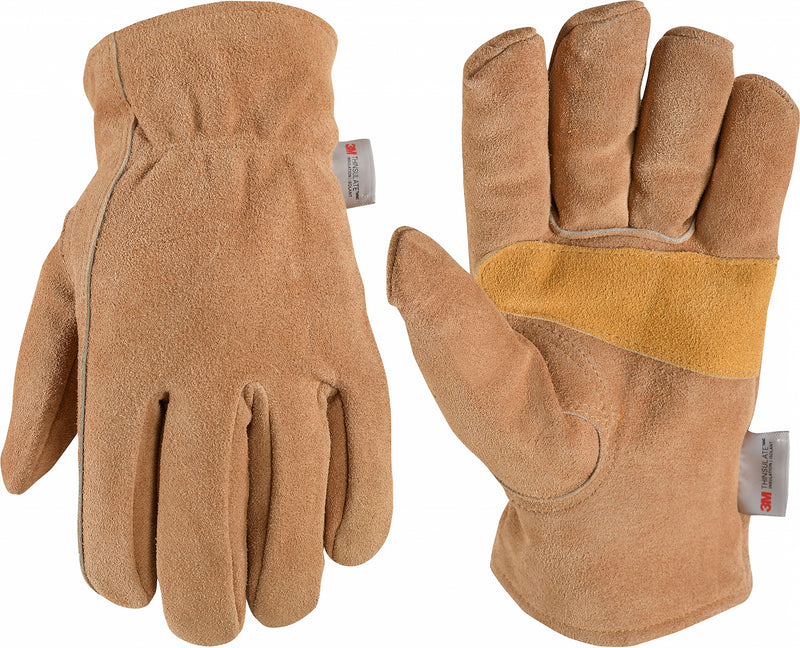 Wells Lamont Mens Lined Suede Leather Gloves