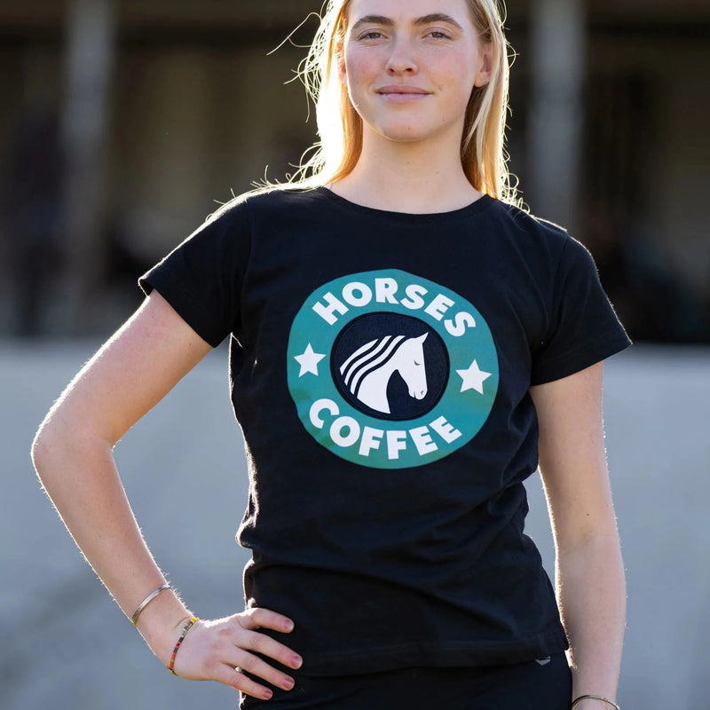 Dapplebay Ladies Horses & Coffee Tee