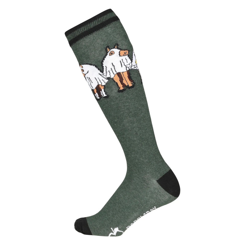 Dapplebay Ladies Horse Ghosts Knit Boot Socks