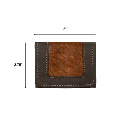 American West Hair-On Small Ladies Tri-Fold Wallet