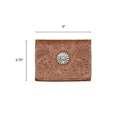 American West Ladies Small Tri-Fold Wallet