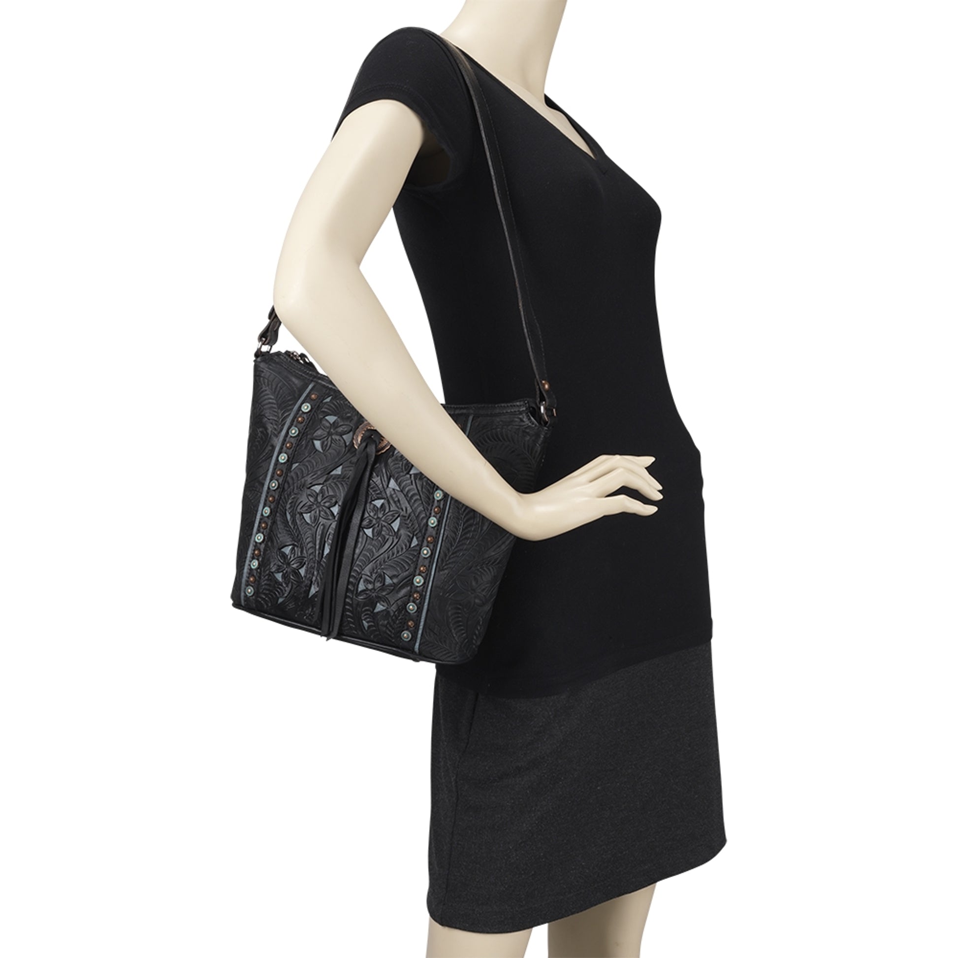American West Hill Country Zip Top Bucket Tote