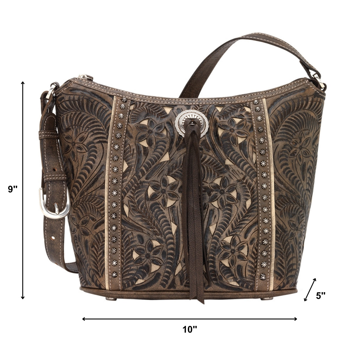 American West Hill Country Zip Top Bucket Tote