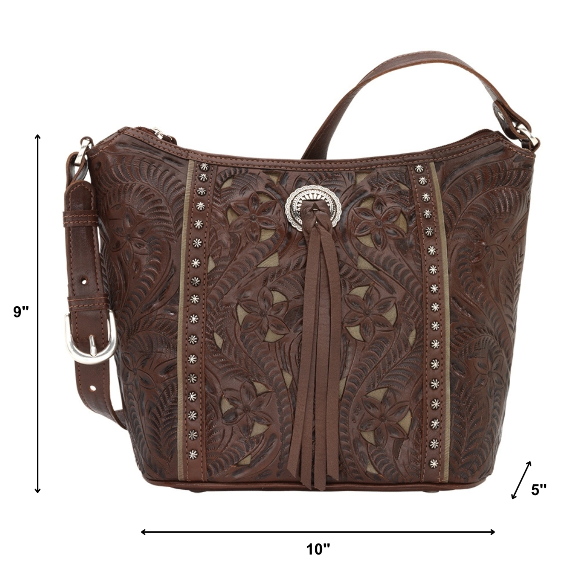 American West Hill Country Zip Top Bucket Tote