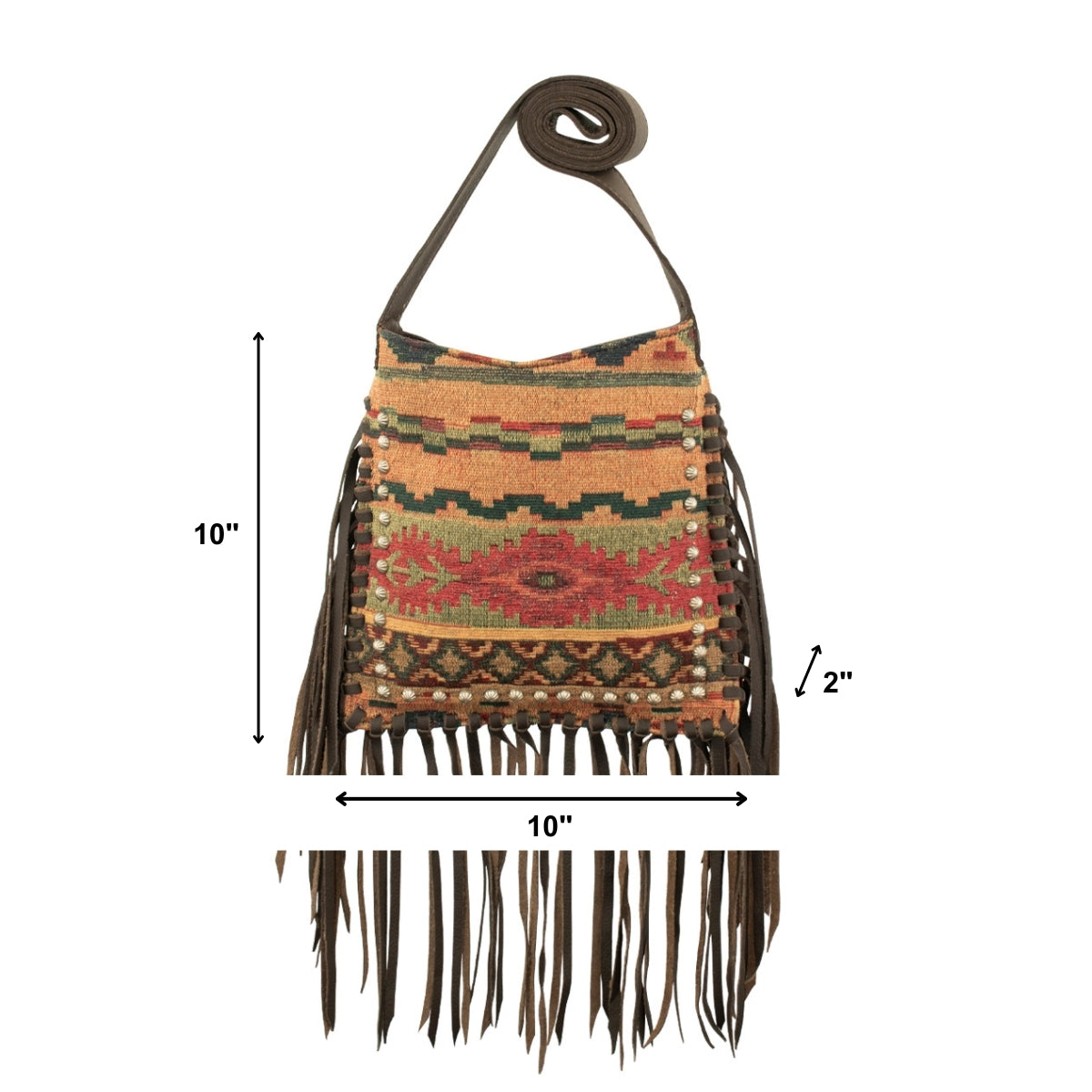 American West Fringed Cowgirl Crossbody with Fringe