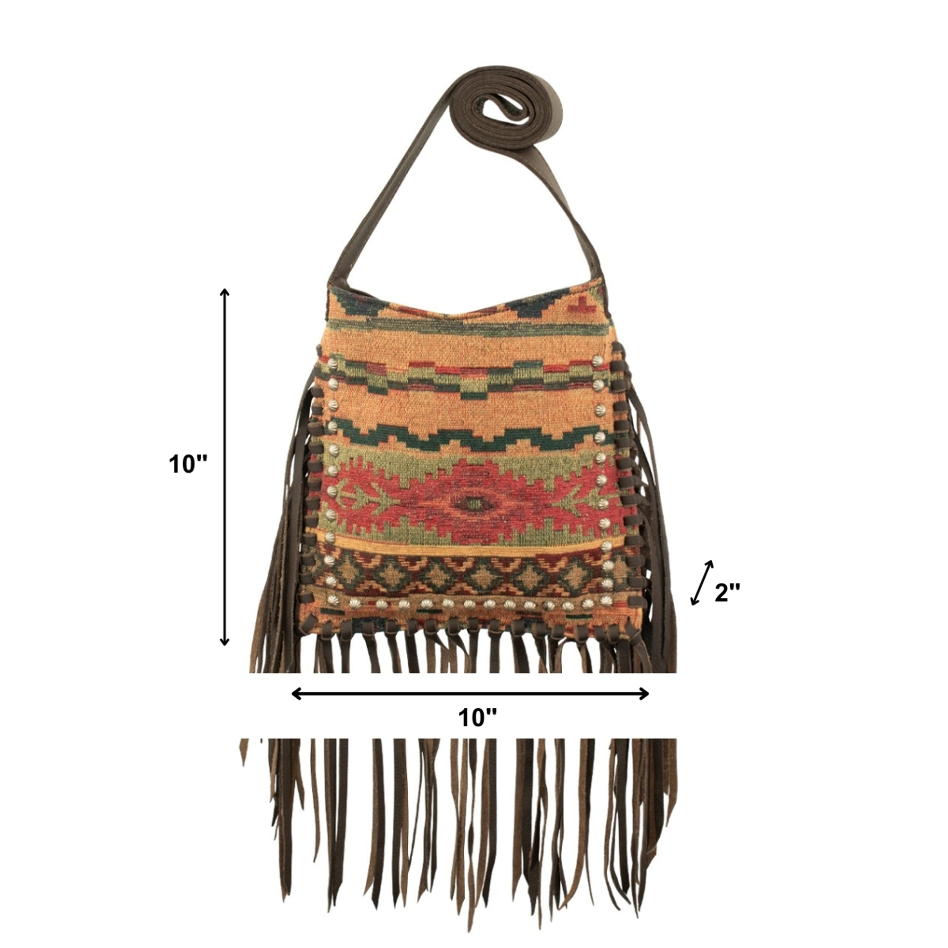 American West Fringed Cowgirl Crossbody with Fringe