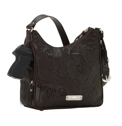 American West Annie's Secret Zip-Top Shoulder Bag with Conceal Carry Pocket