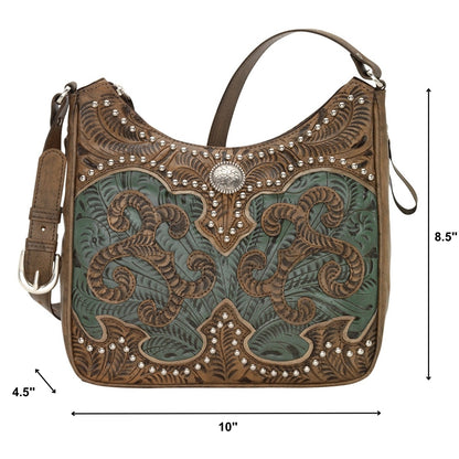 American West Annie's Secret Zip-Top Shoulder Bag with Conceal Carry Pocket
