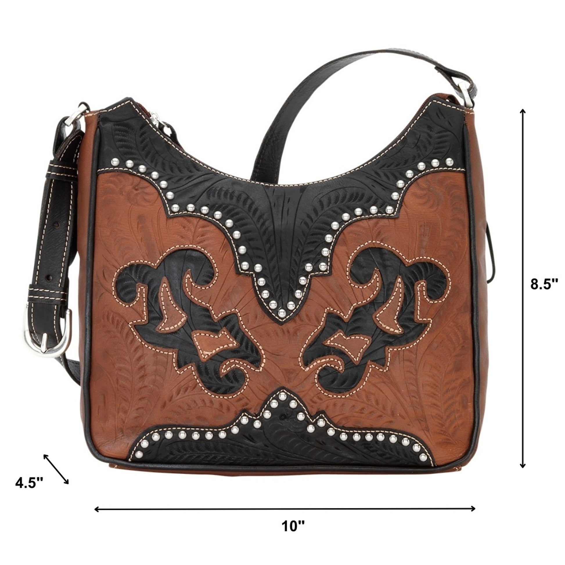 American West Annie's Secret Collection Shoulder Bag with Conceal Carry Pocket on Back