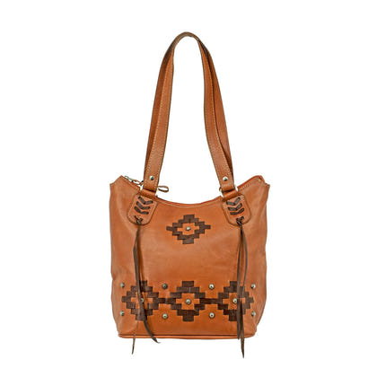 American West Tribal Weave Zip-Top Bucket Tote