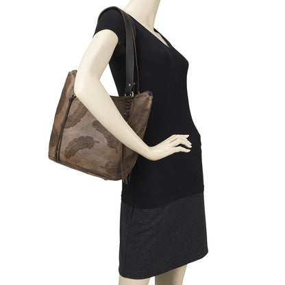 American West Sacred Bird Zip Top Bucket Tote