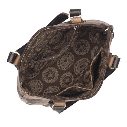 American West Sacred Bird Zip Top Bucket Tote