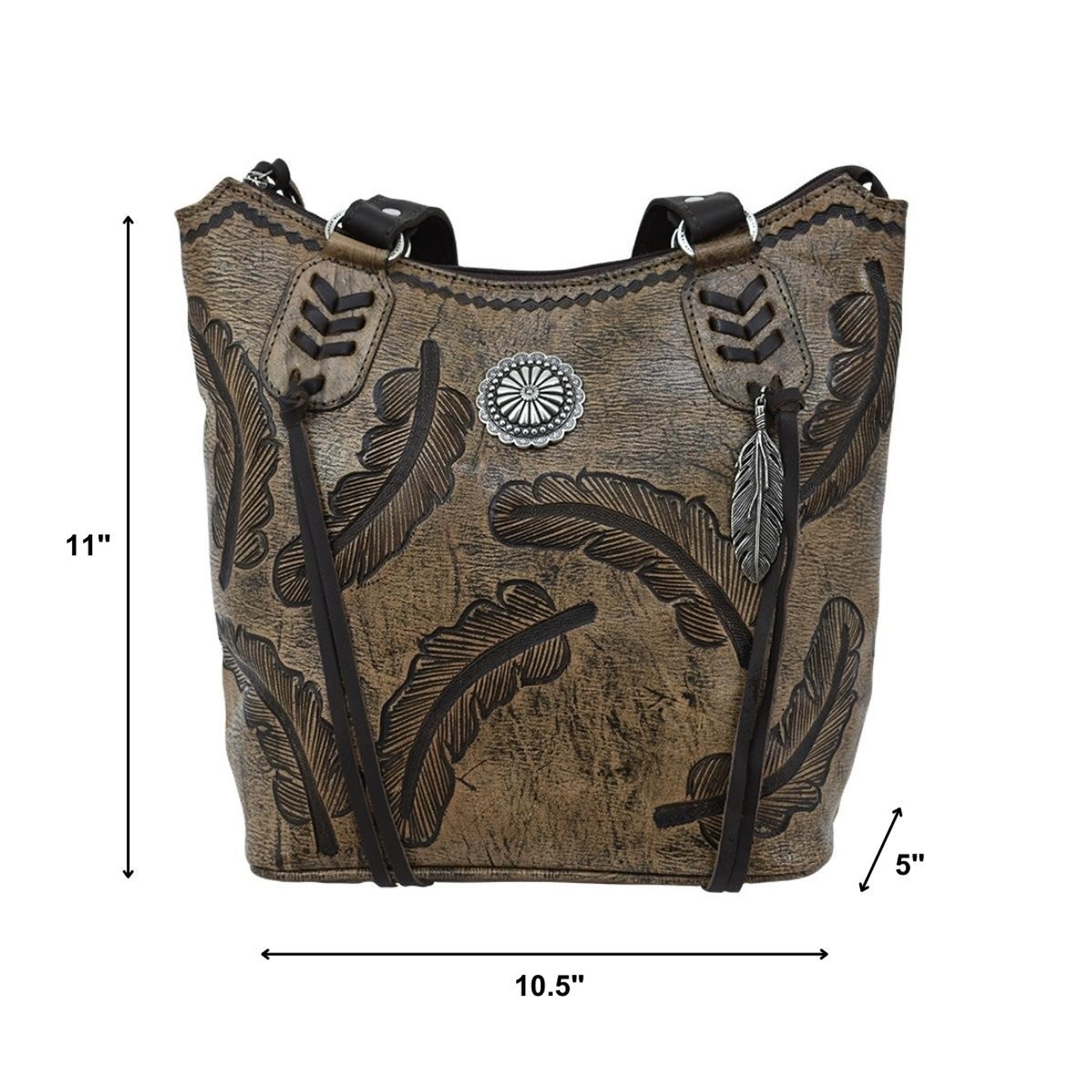 American West Sacred Bird Zip Top Bucket Tote